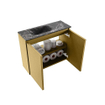 MONDIAZ TURE-DLUX Meuble toilette - 60cm - Oro - EDEN - vasque Lava - position gauche - 1 trou de robinet SW1103937