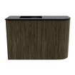 Mondiaz JOYA 61.6cm meuble de toilette - arrondi droit couleur Shadow - Vasque FAYE position Gauche Sans trou de robinet couleur Urban. SW1421521