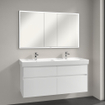Villeroy & Boch My view armoire de toilette encastrée - 130x75cm - 3 portes 3 prise de courant LED SW641678