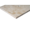 Saniclass Travertine Topblad - 120x46cm - zonder kraangaten - 2 sifon-uitsparingen - gemeleerd natuursteen SW1242431