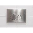 Adema Salina 2.0 Toiletset - 48.5x36x32cm - diepspoel - spoelrandloos - QeramiQ inbouwreservoir - softclose - quickrelease - toiletzitting - RVS metalen bedieningsplaat - ronde knoppen - wit SW1474591