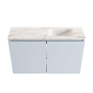 MONDIAZ TURE-DLUX Meuble toilette - 80cm - Clay - EDEN - vasque Frappe - position droite - 1 trou de robinet SW1102690