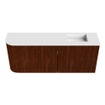 Mondiaz JOYA 101.6cm meuble de toilette - arrondi gauche couleur Ruby - Vasque FAYE position Droite 1 trou de robinet couleur Talc. SW1421785