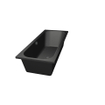 Xenz Aruba baignoire - 180x80cm - avec trop-plein - sans bonde - Acrylique Ebony mat SW103124