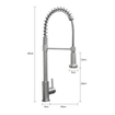 Best design xxl robinet de cuisine flex en acier inoxydable 304 h62cm SW280347
