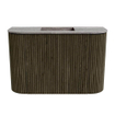 Mondiaz JOYA-DLUX 63.2cm toiletmeubel - ronding links en rechts kleur Shadow - Wastafel FAYE positie Midden Zonder kraangat kleur Oza. SW1425084