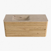 Mondiaz CIRO-DLUX Badkamermeubelset - 120x45x50cm - Solid surface wastafel Arena - 1 wasbak Links - zonder kraangaten - 2 lades - Oak SW1531337
