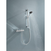 GROHE Precision Trend Ensemble de douche - mitigeur thermostatique - avec ensemble de douche - 60cm - pomme de douche carrée - 1 type de jet - flexible de douche lisse - chrome SW1028103