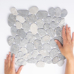 The Mosaic Factory Natural Stone mozaïektegel - 30.5x30cm - wand en vloertegel - Organisch - Marmer Grey Mat SW66199
