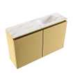 MONDIAZ TURE-DLUX Meuble toilette - 80cm - Oro - EDEN - vasque Frappe - position droite - 1 trou de robinet SW1102928