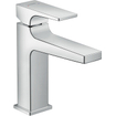 Hansgrohe Metropol 110 wastafelkraan - 18.4cm hoog - push open waste - voorsprong 13.5cm - mat zwart SW297295