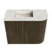 Mondiaz JOYA-DLUX 51.6cm toiletmeubel - ronding rechts kleur Shadow - Wastafel FAYE positie Links 1 kraangat kleur Ostra. SW1423066