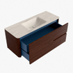 Mondiaz CIRO-DLUX Meuble de salle de bains - 120x45x50cm - Plan-vasque Solid surface Meli - 1 vasque centrale - 1 trou de robinet - 2 tiroirs - Ruby SW1531749