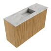 Mondiaz JOYA-DLUX 70cm toiletmeubel - kleur Oak - Wastafel FAYE positie Midden 1 kraangat kleur Glace. SW1421970