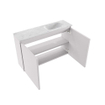 MONDIAZ TURE-DLUX Meuble toilette - 80cm - Cale - EDEN - vasque Opalo - position droite - 1 trou de robinet SW1104248