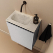 MONDIAZ TURE-DLUX Meuble pour WC 40 cm Plata. EDEN lavabo Opalo position gauche. Sans trou de robinet. SW1104490