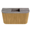 Mondiaz JOYA-DLUX 73.2cm meuble de toilettes - arrondi à gauche et à droite couleur Chêne - Lavabo FAYE position Milieu Sans trou de robinet couleur Oza. SW1424150