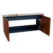 Mondiaz JOYA-DLUX 101.6cm meuble de toilette - arrondi droit couleur Ruby - Vasque FAYE position Gauche 1 trou de robinet couleur Saba. SW1425622