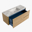 Mondiaz CIRO-DLUX Badkamermeubelset - 120x45x50cm - Solid surface wastafel Glace - 1 wasbak Midden - 1 kraangat - 2 lades - Oak SW1530814