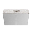 MONDIAZ TURE-DLUX Meuble de toilette 80cm Plata. Lavabo EDEN Glace position centrale. Avec 1 trou de robinet. SW1103438