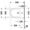 Duravit D-neo wandbidet wit SW640544