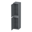 BRAUER Adore Wavy colonne haute - 160x35x35cm - 2 portes - ouverture à gauche ou à droite - sans poignée - gris mat SW1198514