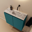 MONDIAZ TURE-DLUX Meuble de toilette 60cm Smag. EDEN Vasque Glace position droite. Sans trou de robinet. SW1103526