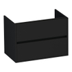 BRAUER Adore wastafelonderkast - 80x46x55cm - 2 softclose lades - greeploos - 1 sifon uitsparing - mat zwart SW1198401