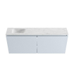 MONDIAZ TURE-DLUX Meuble toilette - 120cm - Clay - EDEN - vasque Opalo - position gauche - sans trou de robinet SW1104250