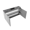 MONDIAZ TURE-DLUX Meuble toilette - 100cm - Plata - EDEN - vasque Lava - position centrale - 1 trou de robinet SW1103969