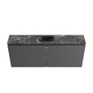 MONDIAZ TURE-DLUX Meuble toilette - 120cm - Dark Grey - EDEN - vasque Lava - position centrale - 1 trou de robinet SW1103817