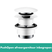 Hansgrohe Finoris bidetkraan pop-up plug mat wit SW651446