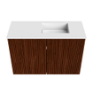 Mondiaz JOYA 60cm toiletmeubel - kleur Ruby - Wastafel FAYE positie Rechts 1 kraangat kleur Talc. SW1421731