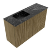 Mondiaz JOYA-DLUX 70cm toiletmeubel - kleur Dusk - Wastafel FAYE positie Links 1 kraangat kleur Lava. SW1423225