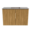 Mondiaz JOYA-DLUX 60cm meuble de toilette - couleur Chêne - Vasque FAYE position Milieu 1 trou de robinet couleur Oza. SW1424087
