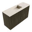 Mondiaz JOYA-DLUX 70cm toiletmeubel - kleur Shadow - Wastafel FAYE positie Midden Zonder kraangat kleur Meli. SW1424870
