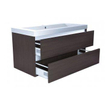Wiesbaden Vision lavabo simple avec 1 trou de robinet 100x46x5,5 cm en marbre synthétique brillant blanc SW95821