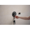 hansgrohe FixFit Fine S Muuraansluitbocht - zonder terugslagklep - Brushed Black Chrome SW1388225