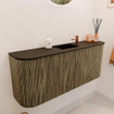 Mondiaz JOYA 103.2cm meuble de salle de bains - arrondis gauche et droite couleur Dusk - Vasque FAYE position Milieu 1 trou de robinet couleur Urban. SW1421708
