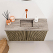 Mondiaz JOYA-DLUX 70cm toiletmeubel - kleur Dusk - Wastafel FAYE positie Midden Zonder kraangat kleur Oza. SW1425975