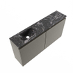 MONDIAZ TURE-DLUX Meuble toilette - 100cm - Smoke - EDEN - vasque Lava - position gauche - 1 trou de robinet SW1104072