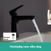 Hansgrohe Talis E wastafelkraan 110 CoolStart met waste mat zwart SW297298