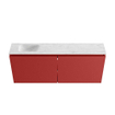 MONDIAZ TURE-DLUX Meuble toilette - 120cm - Fire - EDEN - vasque Opalo - position gauche - 1 trou de robinet SW1104320