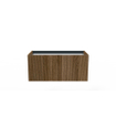 Arcqua Ridge Meuble sous lavabo - 100x45.5x45cm - 1 tiroir - push to open - mdf plaqué - chêne café SW909453
