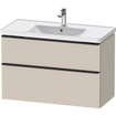 Duravit D-neo Meuble sous vasque 98.4x45.2x62.5cm 2 tiroirs Taupe mat SW641528