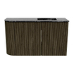 Mondiaz JOYA-DLUX Meuble de salle de bains 71,6cm - arrondi gauche couleur Shadow - Vasque FAYE position Droite 1 trou de robinet couleur Lava. SW1422868