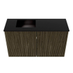 Mondiaz JOYA 70cm meuble de toilette - couleur Shadow - Vasque FAYE position Gauche 1 trou de robinet couleur Urban. SW1421471