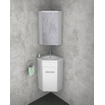 Xellanz Lena hoek-fonteinkast + wast. en spiegelk. 500x850x250 wit SW62802