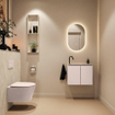 MONDIAZ TURE-DLUX Meuble toilette - 60cm - Rosee - EDEN - vasque Ostra - position gauche - 1 trou de robinet SW1105001