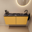 MONDIAZ TURE-DLUX Meuble toilette - 100cm - Ocher - EDEN - vasque Lava - position droite - 1 trou de robinet SW1103889